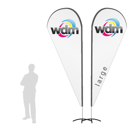 Beachflag Drop | Large (350 cm) | beidseitig bedruckt