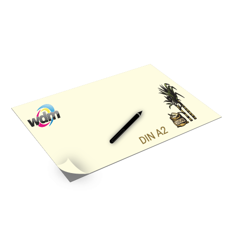 Schreibtischunterlage aus Zuckerrohrpapier | DIN A2 | einseitig bedruckt