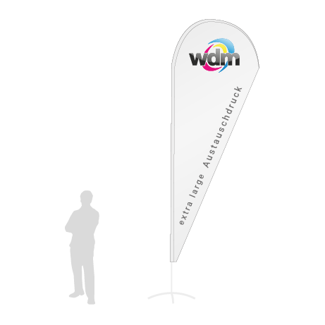 Beachflag Drop Austauschdruck | Extra Large (460 cm) | einseitig bedruckt