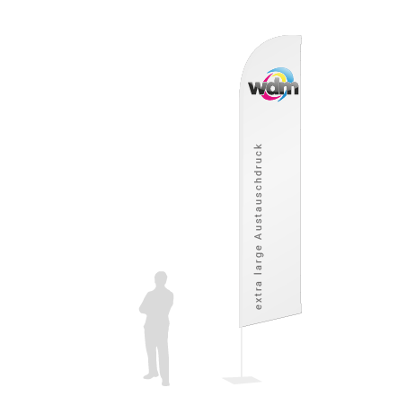 Beachflag Wind Austauschdruck | Extra Large (490 cm) | einseitig bedruckt