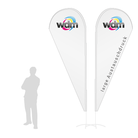 Beachflag Drop Austauschdruck | Large (350 cm) | beidseitig bedruckt