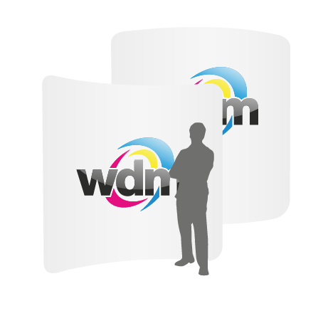 Textilwand ALU | 240er gebogen | beidseitig bedruckt