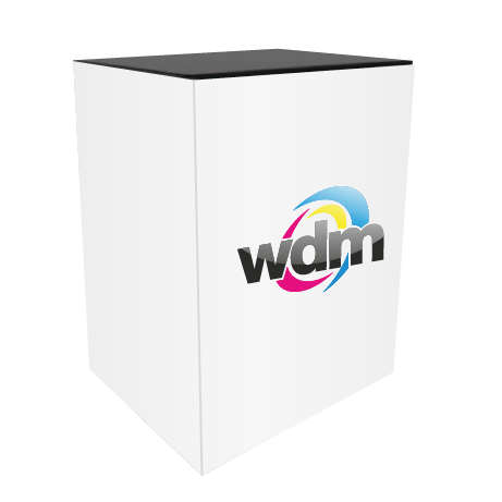 Messetheke MODULATE | B 80 cm x H 101,5 cm x T 60 cm | einseitig bedrucktt