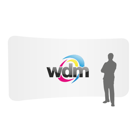 Textilwand ALU | 600er gebogen | einseitig bedruckt