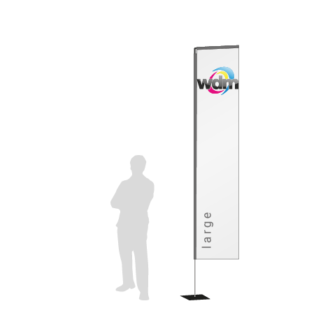 Beachflag Rechteck | Large (400 cm) | einseitig bedruckt