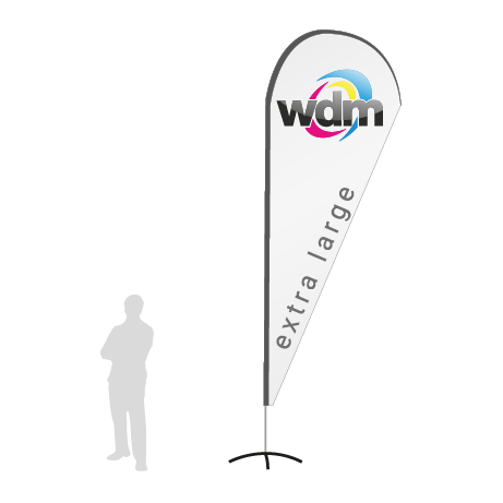 Beachflag Drop | Extra Large (460 cm) | einseitig bedruckt