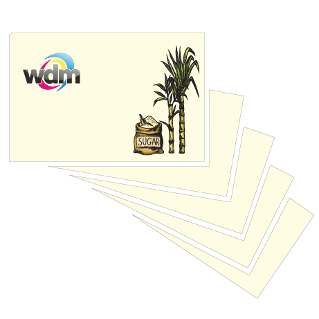 Visitenkarte aus Zuckerrohr | 8,5 cm x 5,5 cm | einseitig bedruckt