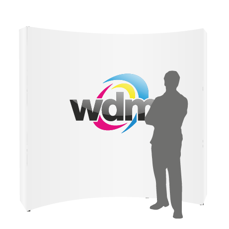 Textilfaltwand | 3 x 3 Felder gebogen | einseitig bedruckt