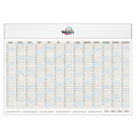 Jahresplaner – einseitig