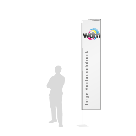 Beachflag Rechteck Austauschdruck | Large (400 cm) | einseitig bedruckt