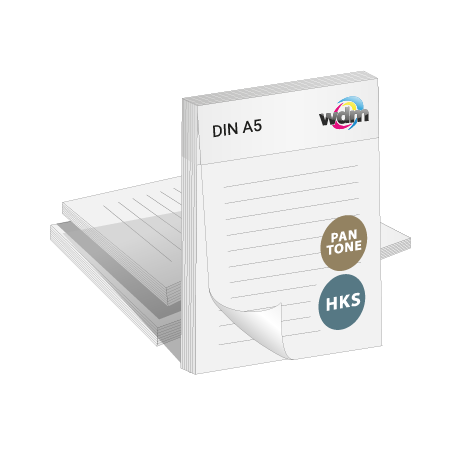 Blöcke ohne Deckblatt mit Sonderfarbe | DIN A5 | einseitig bedruckt