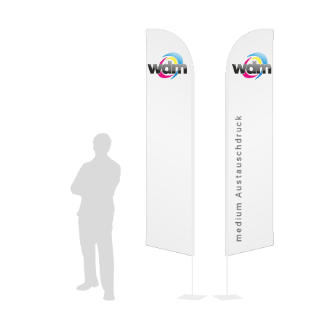 Beachflag Wind Austauschdruck | Medium (320 cm) | beidseitig bedruckt