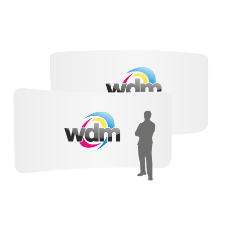 Textilwand ALU | 600er gebogen | beidseitig bedruckt