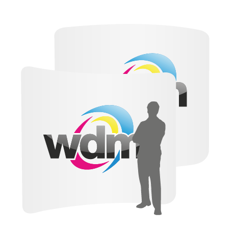 Textilwand ALU | 300er gebogen | beidseitig bedruckt