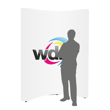 Pop-Up Faltwand | 2 x 3 Felder gebogen | einseitig bedruckt