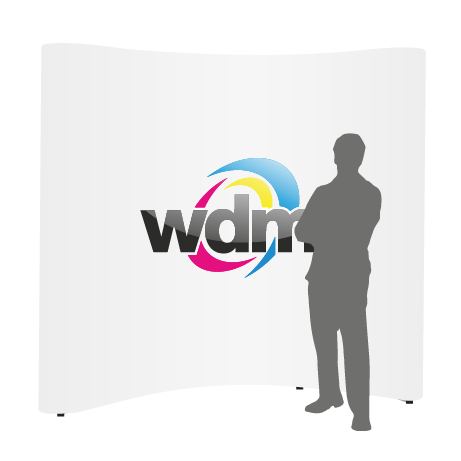 Pop-Up Faltwand | 3 x 3 Felder gebogen | einseitig bedruckt