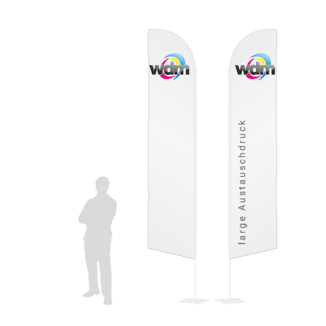 Beachflag Wind Austauschdruck | Large (400 cm) | beidseitig bedruckt