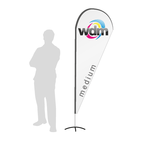 Beachflag Drop | Medium (280 cm) | einseitig bedruckt