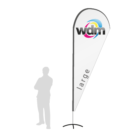 Beachflag Drop | Large (350 cm) | einseitig bedruckt