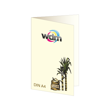 Falzflyer 4-Seiter aus Zuckerrohr | DIN A4 | beidseitig bedruckt