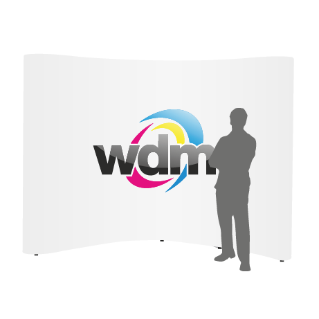 Pop-Up Faltwand | 4 x 3 Felder gebogen | einseitig bedruckt