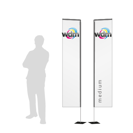 Beachflag Rechteck | Medium (300 cm) | beidseitig bedruckt