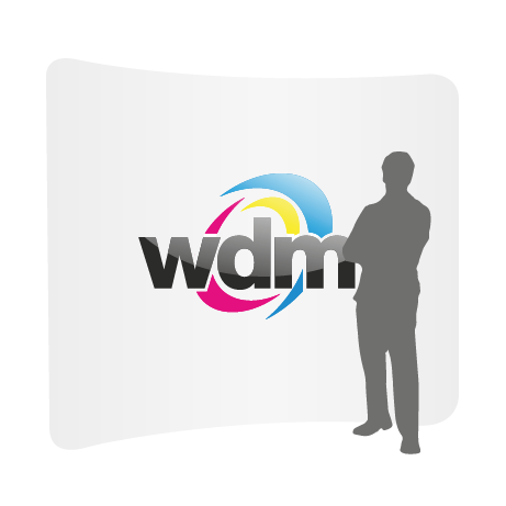 Textilwand ALU | 300er gebogen | einseitig bedruckt